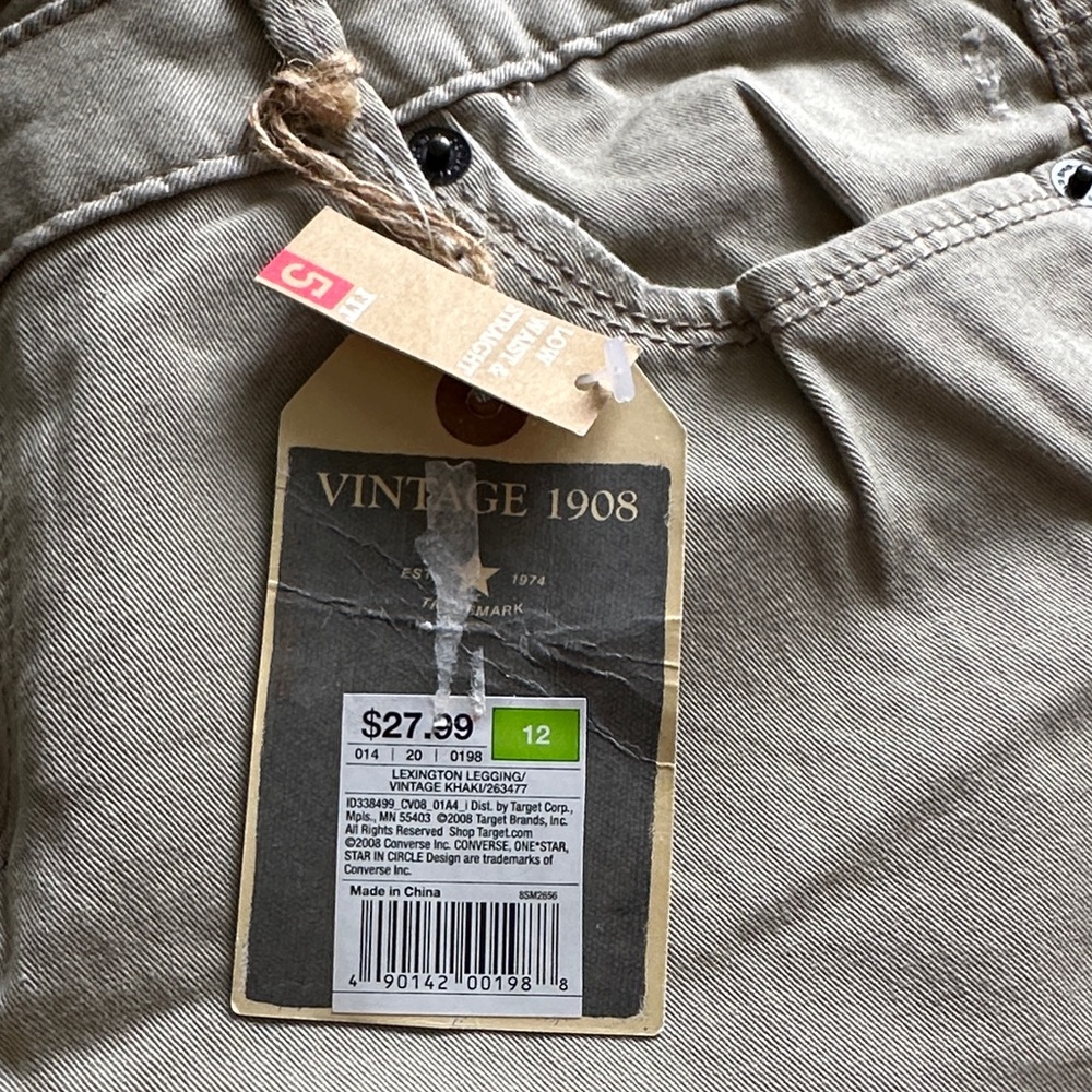 NWT Converse Vintage Khaki Lexington Pants - Picture 3 of 8